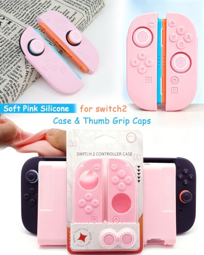 EsteaCovo Carrying Case & Soft Console Cover for Switch 2, Accessory with Thumb Grip Caps | Split Design, EVA Hard Shell & Waterproof Protective , Dockable Protective Full-Body Bundle/Kit for Joy-con - color: White