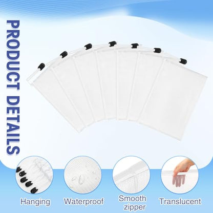 Jetec 32 Pcs Mesh Zipper Bags Bikini Organizer,White,7.5 x 5 Inch - color: White, size: 7.5 x 5 Inch