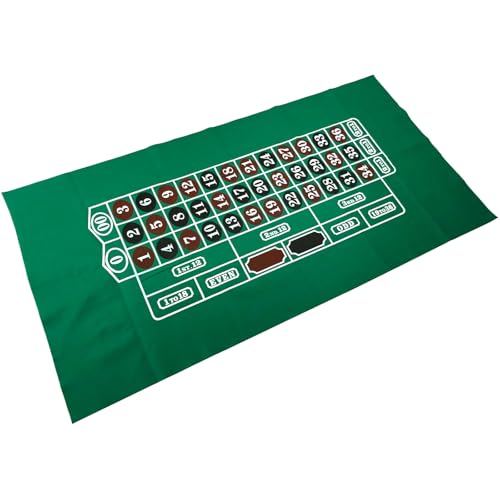 Roulette Table Top Felt Layout - 36" x 72" Rectangle Las Vegas Style Green Casino Poker Table Cover Mat, Great for Poker Game Night Events Theme Party Fundraisers & Gatherings - size: 36" x 72", style: Roulette