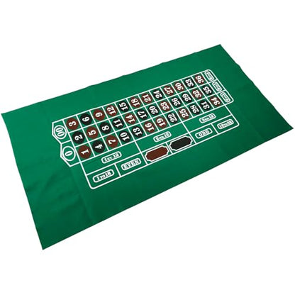 Roulette Table Top Felt Layout - 36" x 72" Rectangle Las Vegas Style Green Casino Poker Table Cover Mat, Great for Poker Game Night Events Theme Party Fundraisers & Gatherings - size: 36" x 72", style: Roulette