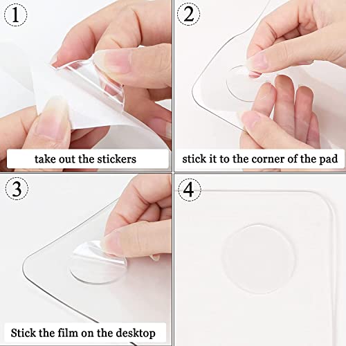 Clear Writing Desk Pad, 14’’x30” Heat Resistant Waterproof PVC Round Edge Durable Desk Protect Mat, Anti-Static Writing Mat Table Protector - size: 14’’x30”