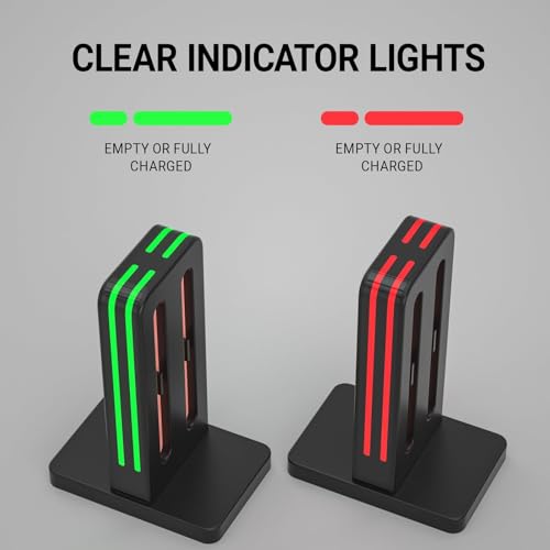 Nintendo Switch 2 Controller Charger, 4-Slot Magnetic Dock, LED Indicators | For Nintendo Switch 2 controllers only, not original Switch; four magnetic slots charge together with clear LED status lights