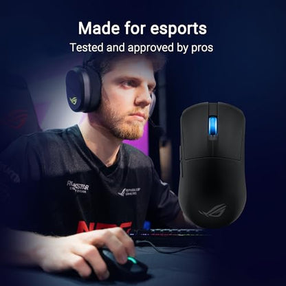 ASUS ROG Harpe Ace Mini Wireless Esports Gaming Mouse – Small Compact Design, Right-Handed, 49g Lightweight, Tri-Mode Connectivity, 36K DPI, up to 105Hr Battery, Pro-Approved, PC/Mac Support - Black - color: Black, style: Harpe Ace Mini