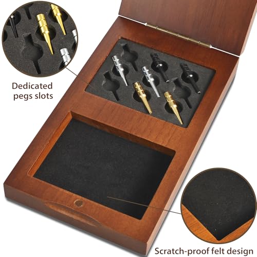 ELONGDI Foldable Wooden Cribbage Board Game Set, Portable Travel 3 Track Cribbage Board with Magnetic Closure,9 Metal Pegs,A Deck of Cards - Family Board Games for Kids and Adults