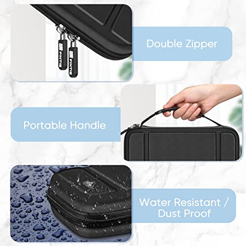 FINTIE Carrying Case for Nintendo Switch / Switch OLED Model (2021) | Shockproof, Hard Shell Protective Cover, Portable Travel Storage Bag, 10 Game Card Slots & Inner Pocket - color: Black