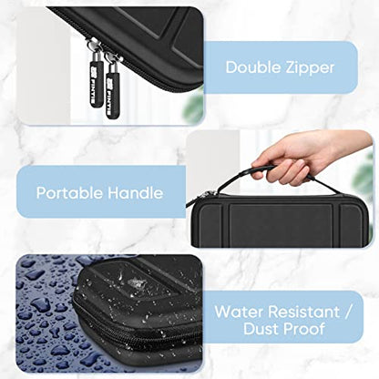 FINTIE Carrying Case for Nintendo Switch / Switch OLED Model (2021) | Shockproof, Hard Shell Protective Cover, Portable Travel Storage Bag, 10 Game Card Slots & Inner Pocket - color: Black