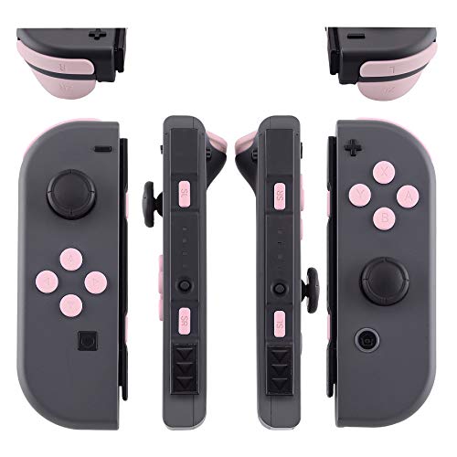 eXtremeRate DIY Full Set Buttons for Nintendo Switch & Switch OLED, Replacement Buttons for JoyCon, ABXY Direction Keys SR SL L R ZR ZL + - Home Capture Trigger Buttons Springs - Cherry Blossoms Pink - color: Cherry Blossoms Pink