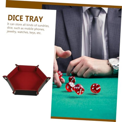 Creative Pu Dice Storage Tray Folding Dice Holder for Tabletop Games Elegant Deep Design for Home Decor and Organization