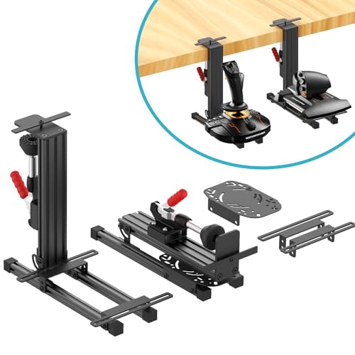 wuutyty 2-Pack Universal Flight Simulator Desk Mount, Adjustable Stand for HOTAS Joystick and Throttle, Compatible with Logitech X52/X56, Thrustmaster T.16000M/T.Flight, WINWING ORION
