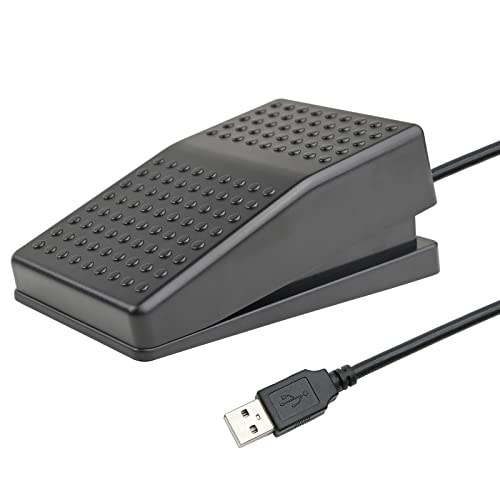 iKKEGOL Upgraded USB Foot Switch Single Pedal Mechanical Control Footswitch Map Mouse Keyboard Hotkey Combination Key Press Simulator Program Page Turner Game Transcription HID