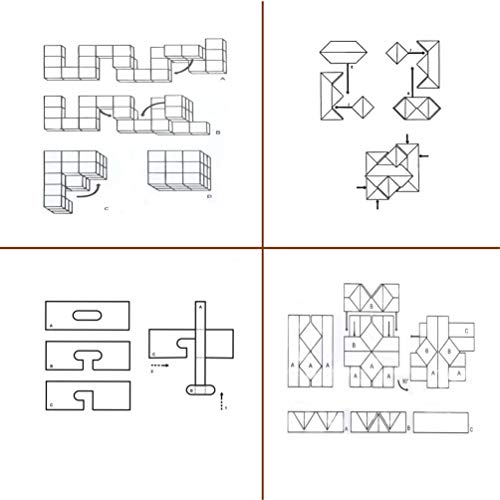 Bamboo 3D Puzzle Metal Brain Teasers Puzzles Mind Game Toys Set for Teens and Adults Pack of 12pcs