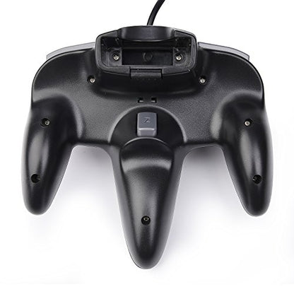 KIWITATA Classic N64 USB Controller, Retro N64 Remote Wired Joystick PC Emulator Game Controller for Windows XP 7 8 11 & Raspberry Pi 3 - color: black