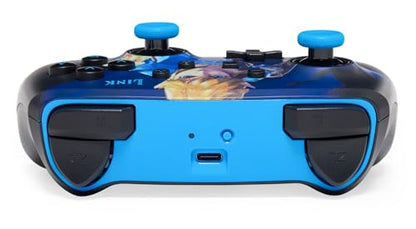PowerA Enhanced Wireless Controller for Nintendo Switch with Lumectra - Wake Up Link, Gamepad, Game Controller, Bluetooth Controller, Rechargeable - style: Wake Up Link
