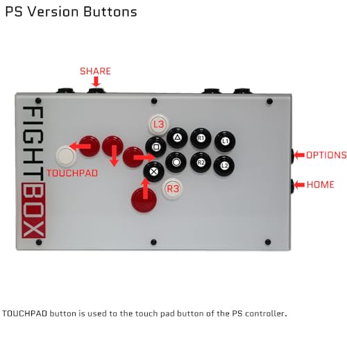 FightBox F10-PS5 All Button Leverless Arcade Fight Stick Game Controller Compatible With PC/PS3/PS4/PS5