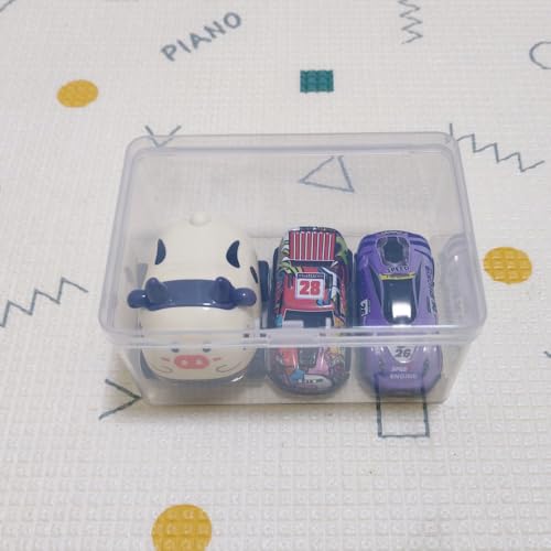3PCS Clear Plastic Playing Deck Card Storage Box,Plastic Card Boxes,Collectible Trading Card Cases, Card Case Holder,Plastic Storage Containers Box for Game Card,Puzzle, chess pieces - color: Clear(3Pcs)