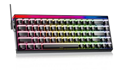 Aula Hero 68 HE 60% Gaming Keyboard Wired, Hall Effect Magnetic Switch Keyboard with Adjustable Actuation, Fast Trigger Mode, 8K Hz Polling Rate, 0.125ms Latency, RGB Backlit - color: Black Lighthouse