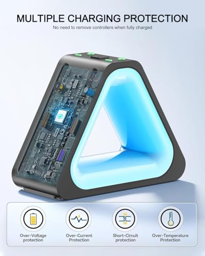 Charging Station for Nintendo Switch 2 Joy Con, Dock for Joy Con Dual-Direction Magnetic Fast Charging Station with 7 Light Modes, Extended Controller Charger Stand for Nintendo Switch 2 Accessories