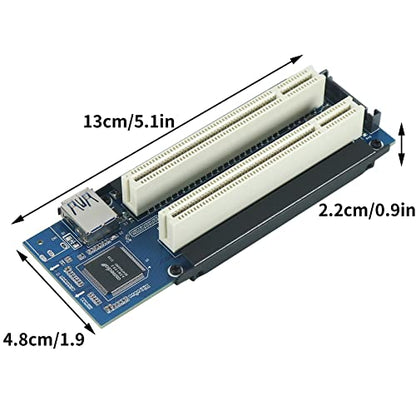 PCIe to PCI Adapter | x1 to Legacy PCI Converter with USB 3.0 Cable | Desktop Audio Interface Expansion - color: PCIe to Dual PCI Adapter with Bracket