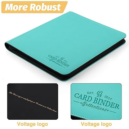 Trading Card Binder, Card Collection Binder Album Folder with 720 Side Loading Pockets, 12 Pocket Trading Card Album Folder for TGC,MTG, Baseball Cards, Yugioh - color: Green720