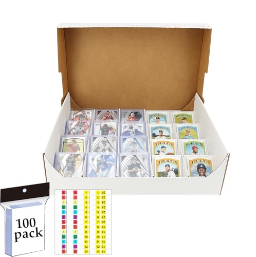 Storage Standard Card Sorting Tray With a lid,Stackable Trading Cards Raw For 20-Compartment Card Sorting Tray With index Labels,Sleeved or Toploaders for Mtg,Tcg,Sports Cards.Cardshow Vendor Showcase - size: Card Tray-1 PACK