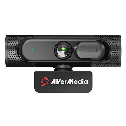 AVerMedia Live Streamer CAM 315, Webcam, 1080p/60fps Recording, Microphones, Fixed Focus, Wide Adjustable Field of View, Works with Skype, Zoom, Teams - Black - style: 1080p60fps fixed focus