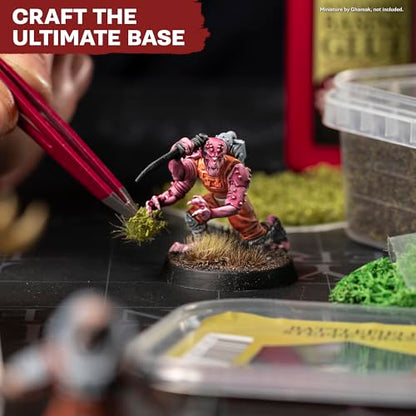 The Army Painter Battlefields Basing Set - Static Grass for Miniature Terrain Basing set - Static Grass & Free Basing Glue, Woodland Scenic Static Grass, Scenery Flocks - Master Quality Game Miniature