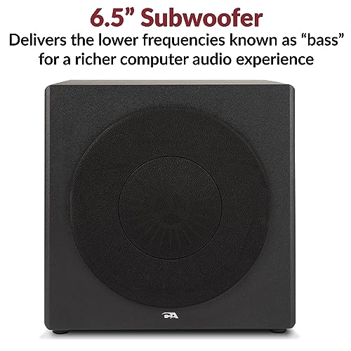 Cyber Acoustics CA-3908 2.1 Multimedia Speaker System with Subwoofer, 92 Watts Peak Power, Deep Bass, Perfect for Music, Movies, and Games on Desktops, Laptops, Consoles