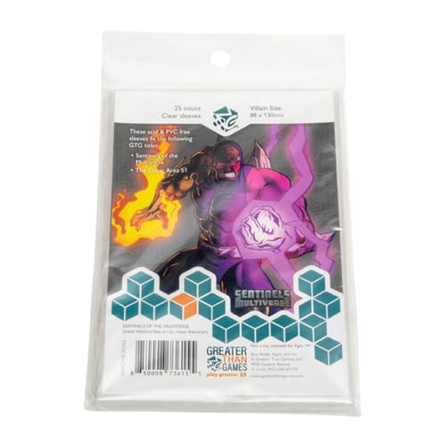Greater Than Games: Card Sleeves: Large Size - 88x130 mm, 25 Sleeves, Clear, Acid Free & PVC Free, Card Game Protective Accessory - style: Large (88x130)