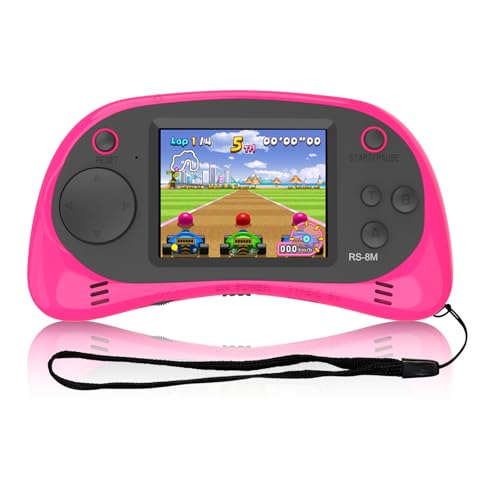 Kids Handheld Portable Video Game Player with 200 Games - 16 Bit 2.5 Inch IPS Screen Mini Retro Electronic Machine for Boys Girls - style: Pink