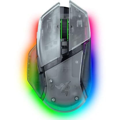 Razer Basilisk V3 Pro 35K Wireless Gaming Mouse, Phantom White | HyperScroll Tilt Wheel, 35K DPI Optical Sensor Gen 2, 13 Customizable Controls, RGB, Optical Switches Gen 3, 140 Hr Battery - color: Phantom White