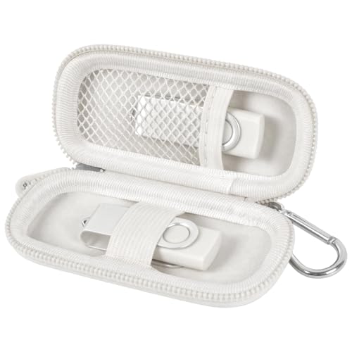 USB Flash Drive Case, SD Card Holder Compatible with Thumb Drive, Memory Cards, SDXC SDHC Storage Bag, Electronic Accessories Organizer for SanDisk for Samsung for Inland (White) - color: White