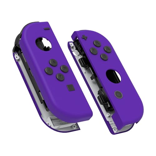eXtremeRate Replacement Handheld Controller Housing with Full Set Buttons, DIY Replacement Shell Case for NS & NSO Console – Console Shell NOT Included - color: Purple