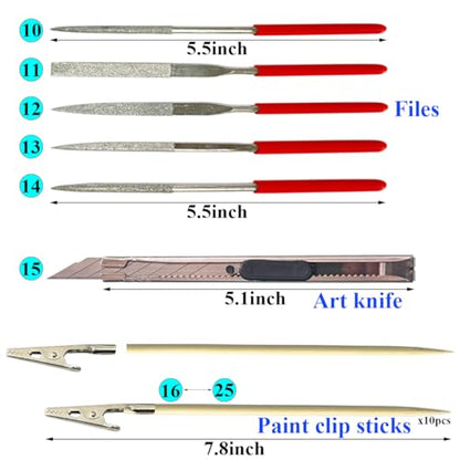 Model DIY Tool Kit, Basic Gundam Craft Building Repairing Tool Set, Dollhouse Miniature Hobby Gunpla Building or Handmade Hobby Craft Tools Set