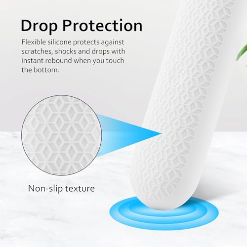 LEFXMOPHY for Google TV Streamer 4K 2024 Remote Case Silicone Cover Protective Glove - Snow White - color: WHITE
