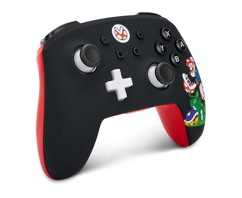 PowerA Enhanced Wireless Controller for Nintendo Switch/Switch 2 / Switch Lite/OLED Model - Mario Mayhem - Gamepad, game controller, Officially Licensed (Amazon Exclusive) - color: Mario Mayhem