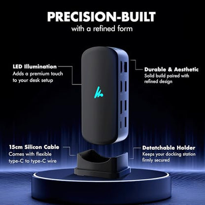 Type C 14 in 1 Wozoyo Docking Station, PD 100W, 2X4K@60Hz HDMI, 4K DisplayPort, 2XType-C 10Gbps, USB 10Gbps, Gigabit Ethernet, AUX Port, Compatible Thunderbolt 4, macOS, Windows, Android & iOS - style: 14-in-1