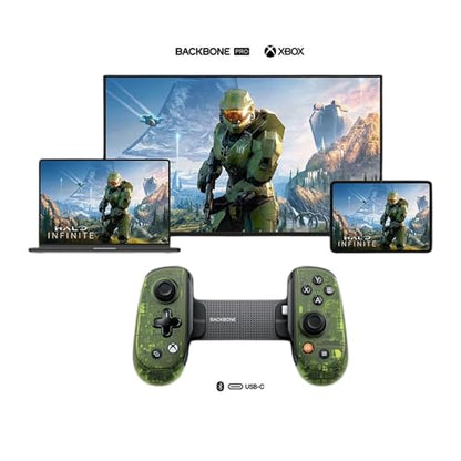BACKBONE Pro Gaming Controller, Xbox Edition | For iPhone 15/16/17 & Android, USB-C, Bluetooth, & Wired, Play Anywhere on Any Screen, 1-Month Xbox Game Pass Ultimate - color: Xbox Edition Pro (Green), size: USB-C