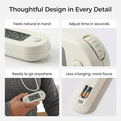Digital Timer for Kids, Countdown Timer with Rotary Knob, Silent & Sound Modes, Large Display, Easy Reset for Kitchen, Cooking, Egg, Classroom, Teacher, Exercise, Study