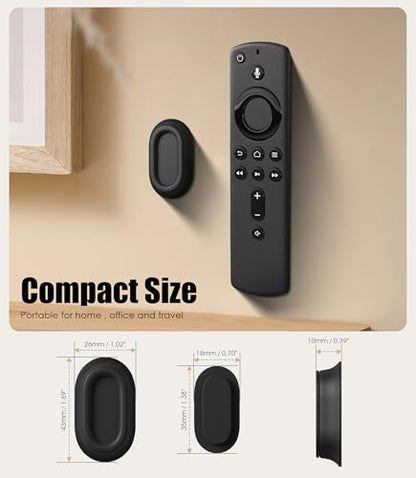 8 Pack Magnetic Remote Control Holder Wall Mount, Upgraded Silicone Remote Control Organizer Strong Adhesive TV Remote Charger Holder Caddy Back of TV (Black) - color: Black-8Pcs
