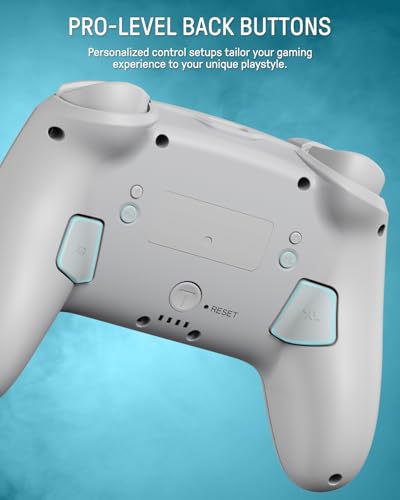 FUNLAB [Luminous Pattern] Switch Pro Controller Wireless Compatible with Switch/OLED/Lite, Firefly Bluetooth Remote Gamepad with 7 LED Colors/Paddle/Turbo/Motion Control - Cyan - color: Z-Teal