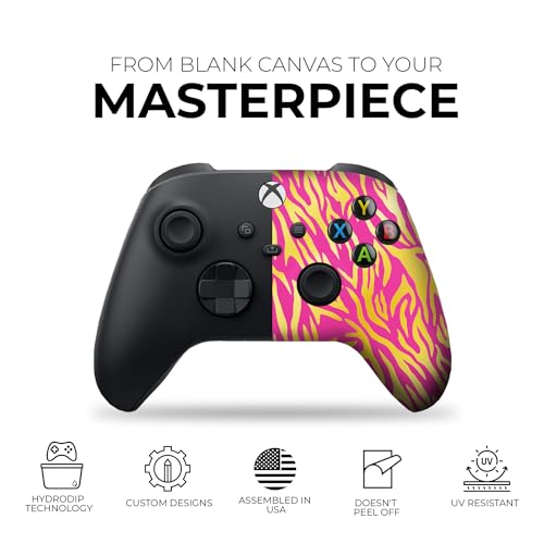 DreamController Nobility Tiggger Custom X-box Controller Wireless compatible with X-box One/Series X/S Proudly Customized in USA I Permanent HYDRODIP Print(NOT JUST A SKIN)(MODDED) - color: Nobility Tigger, size: Modded - Front & Back Print