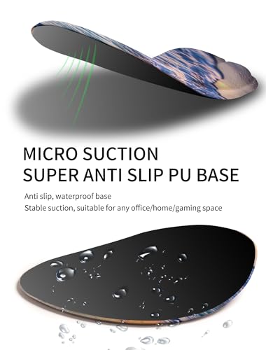 Palm-Rest and Wrist-Hugging Mouse Pad Wrist Rest, Ergonomic Wrist Support with Curve Fitting Cushioned Memory Foam for Carpal Tunnel Pain Relief, 9.9 x 8.3 Inch, Sunrise Beach - color: Sunrise Beach