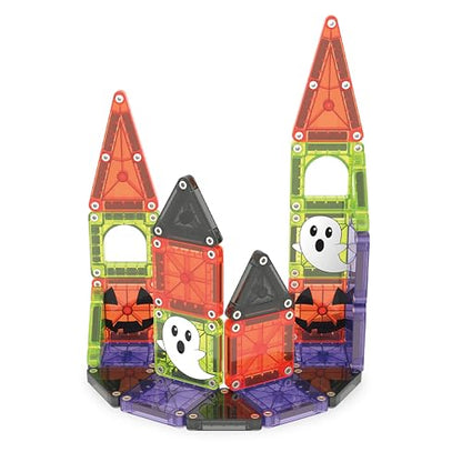 MAGNA-TILES microMAGS 24-Piece Spooky Travel Set, The Original Magnetic Building Brand - style: Spooky
