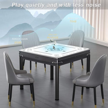 2F22E Mahjong Mat - Non-Slip Noise Reduction Gaming Mat 32.4x32.4 Inch for Mahjong/Poker/Board Games/Card Games/Dominoes (White) - color: White