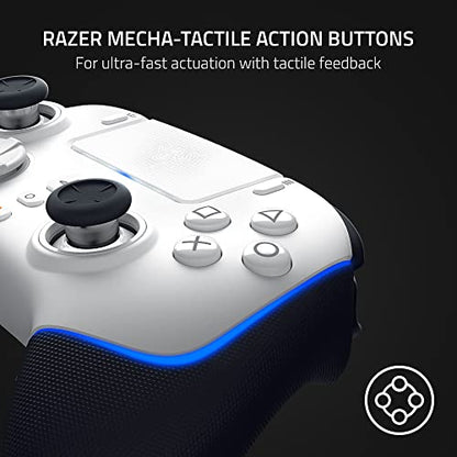 Razer Wolverine V2 Pro Wireless Gaming Controller for PlayStation 5 / PS5 PC: HyperSpeed Wireless - Mecha-Tactile Action Buttons - 8-Way Microswitch D-Pad - 6 Remappable Buttons - Chroma RGB - White - color: White