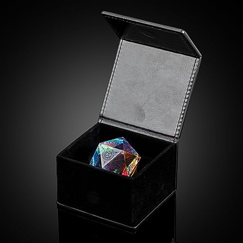 UDIXI 30mm Prism Glass D20 Dice Large 20 Sided DND Dice for Tabletop Games | Premium Gift Box, DM Gift, for Dungeons and Dragons Role Playing Games - color: Large D20 Prism Glass