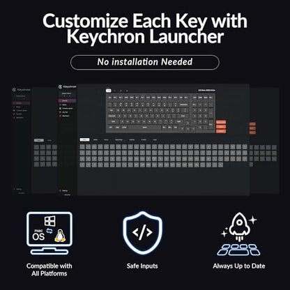 Keychron K4 Max Wireless/Wired Mechanical Keyboard, 96% Layout QMK 2.4 GHz Bluetooth Connection, Non-Shine Through PBT Keycaps White Backlit Compatible with Mac Windows Linux