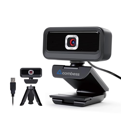 Webcam for PC, Computer Camera for Desktop, 1080P Webcam with Tripod,USB Web Cam, 2 Noise Reduction Mics, Built-in Privacy Cover,Plug&Play - style: 1080P Ultimate Cost Effective
