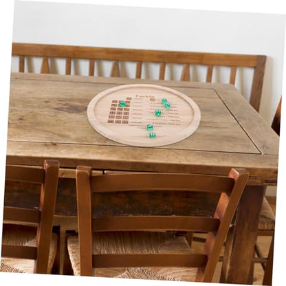 Dice Game Playset Wooden Dice Tray for Rolling Storage Tray Modern Game Night Accessory