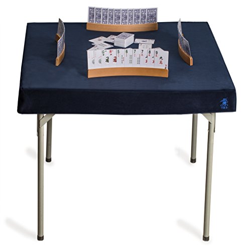 Yellow Mountain Imports Table Cover for Poker, Cards, Mahjong, Board Games, and Tile Games, Professional Grade - color: Blue